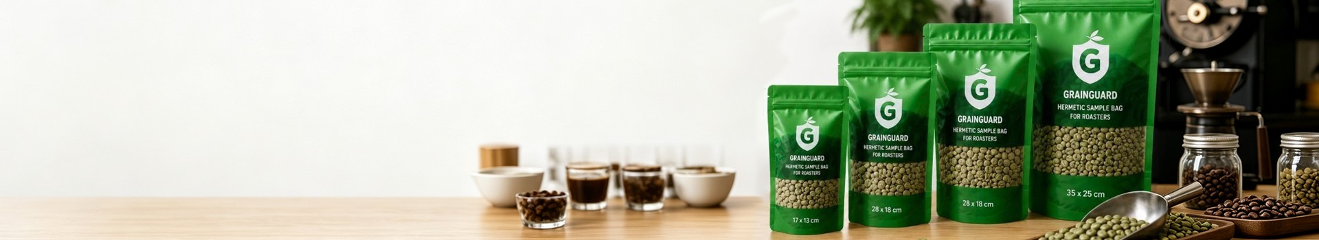 Hermetisk provpåse för kaffebönor