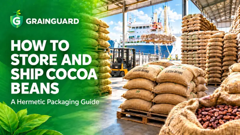 Hur man lagrar och skickar kakaobönor En hermetisk förpackningsguide?
