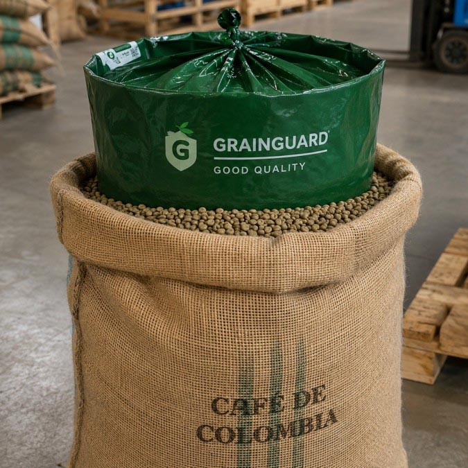 Grön kaffeböna hermetisk jute liner