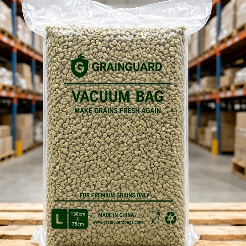 Grön kaffeböna hermetisk vakuumpåse