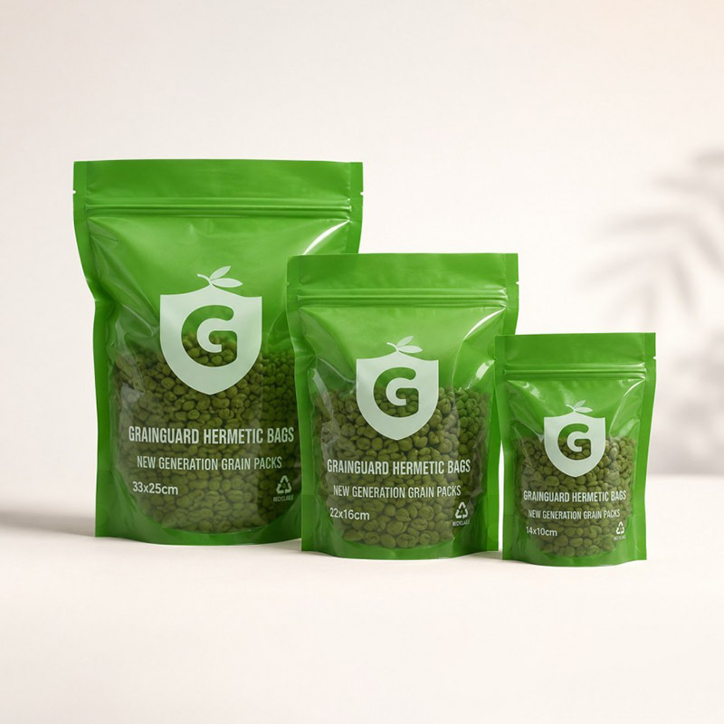 Grön kaffeböna provtagningspåse