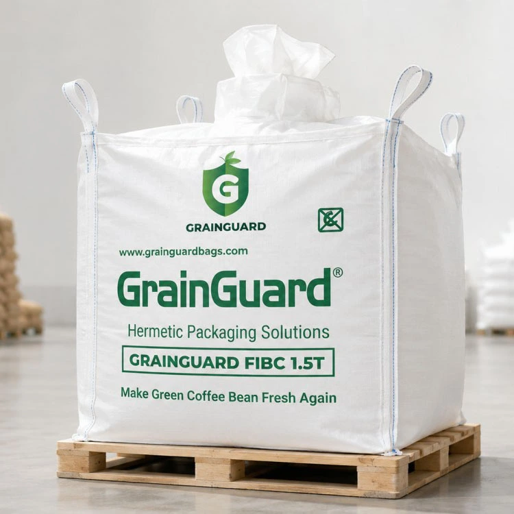 Tonväska för gröna kaffebönor hermetiska förpackningar